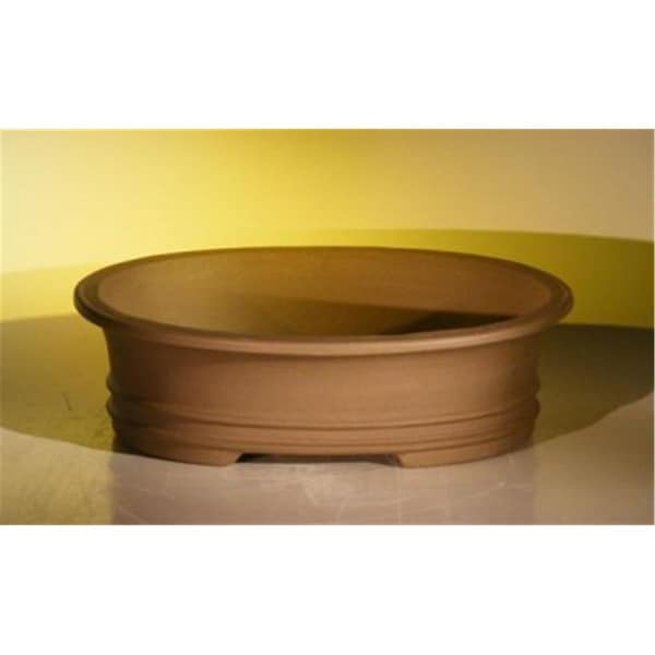 Paisaje Unglazed Ceramic Bonsai Pot, Tan - Oval PA2202218 - main